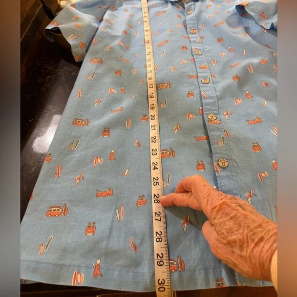 KAHALA 1936 Linen Cotton Men’s 2XL Hawaian Shirt Blue VW Bus Pattern SS - Picture 10 of 10